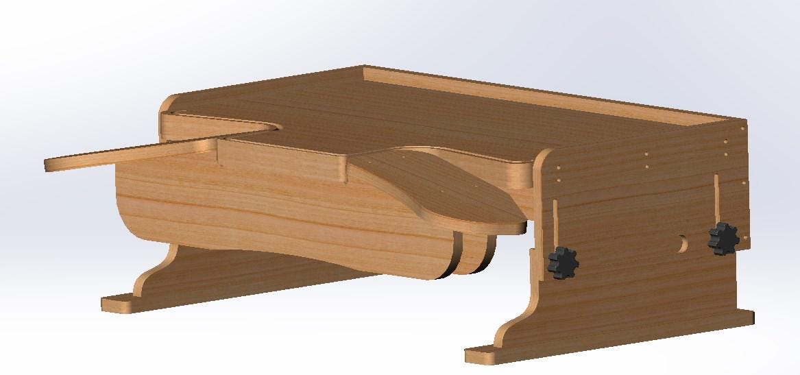 Tabletop workbench ready plan for assembling , watchmaker bench, jewelry makes, work table adjustable height, cnc project dxf, cbr, stl, pdf