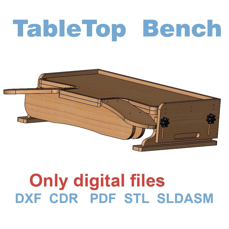 Tabletop workbench ready plan for assembling , watchmaker bench, jewelry makes, work table adjustable height, cnc project dxf, cbr, stl, pdf