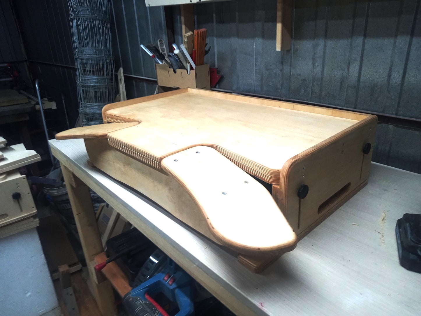 Workbench tabletop, watchmaker bench, jewelry makes tool, work table adjustable height plywood