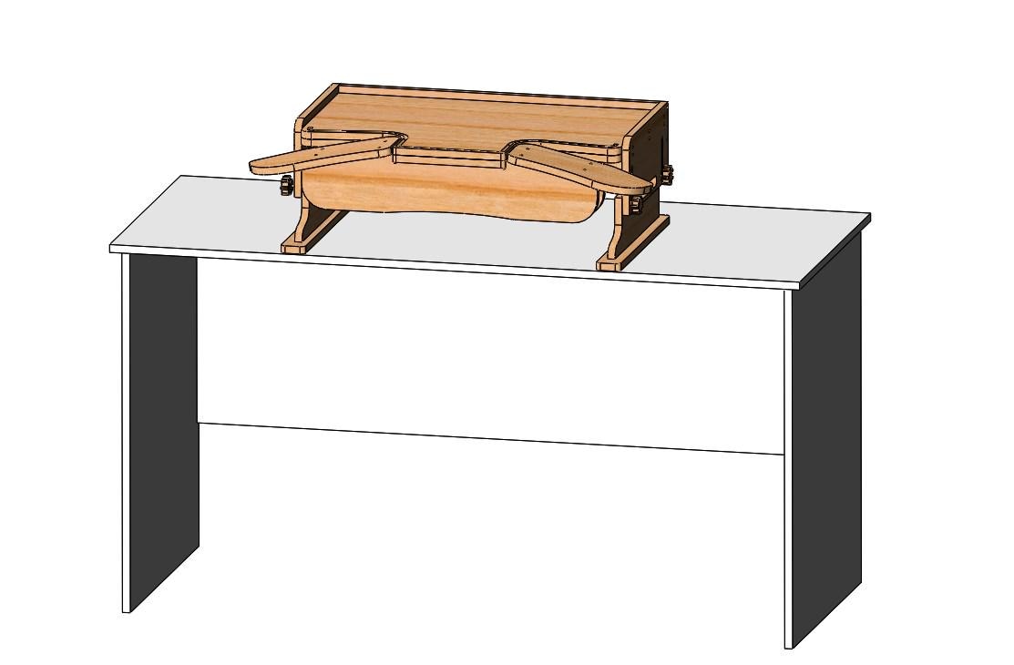 Tabletop workbench ready plan for assembling , watchmaker bench, jewelry makes, work table adjustable height, cnc project dxf, cbr, stl, pdf